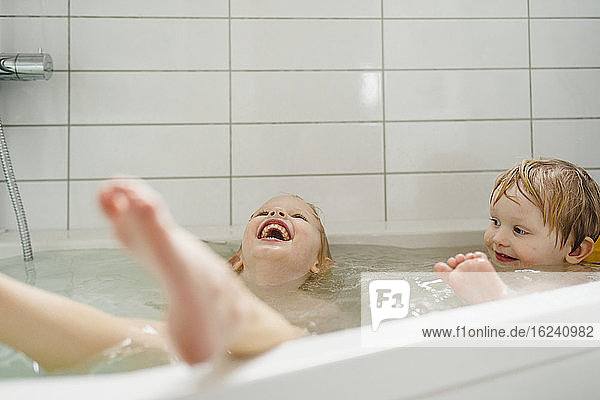 Children in bathtub