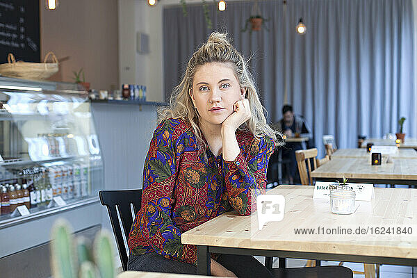 Woman in cafe