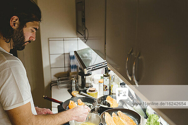 Man preparing food
