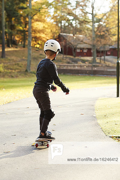 Boy skateboarding