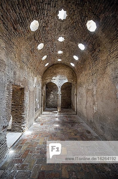 Historisches maurisches Badehaus, Arabische Bäder, El Bañuelo, Granada, Andalusien, Spanien, Europa