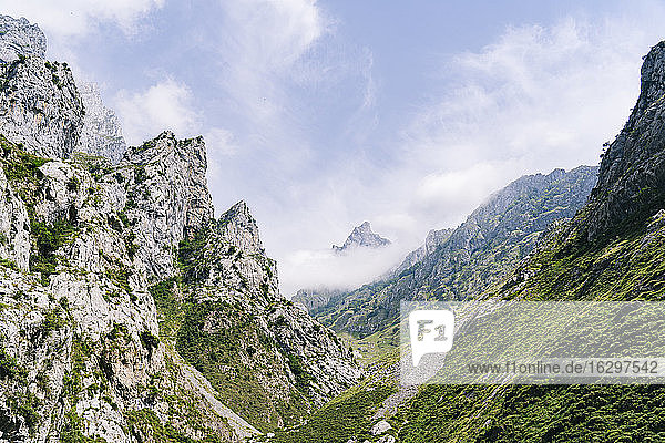 Mountain range at Ruta Del Cares  Asturias  Spain