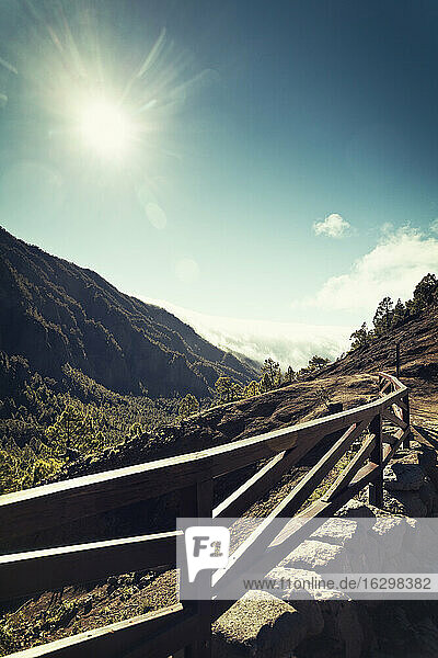 Spain  Canary Islands  La Palma  Caldera de Taburiente National Park  Lomo de Las Chozas viewpoint