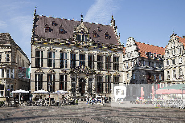 Germany  Bremen  Market square  Schuetting  Chamber of commerce  House of merchants