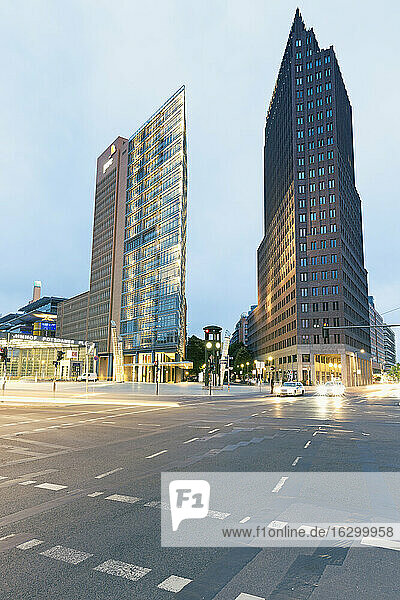 Germany  Berlin  high-rise buildings of Renzo Piano and Hans Kollhoff at Potsdam Square