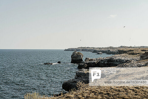 Coastal cliffs of Black Sea
