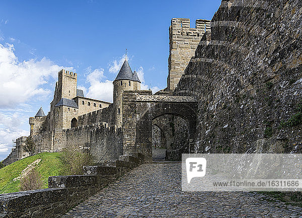 Festungsstadt Carcassonne  Languedoc-Roussillon  Frankreich
