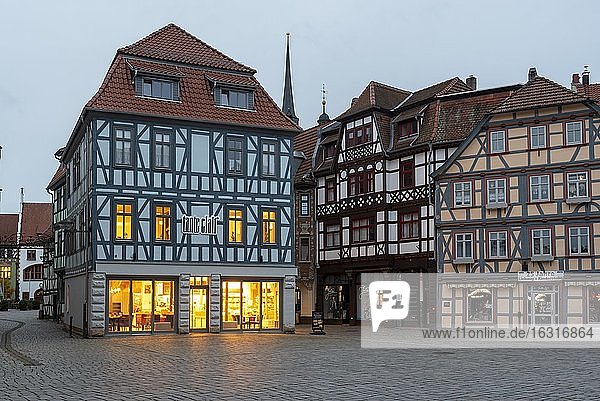 Altstadt von Schmalkalden  sanierte Fachwerkhäuser  Schmalkalden  Thüringen  Deutschland  Europa