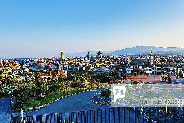 Italien  Florenz  Stadtbild von der Piazzale Michelangelo aus gesehen