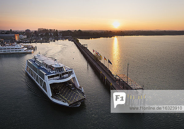 Germany  Friedrichshafen  Lake Constance  ferry in harbour