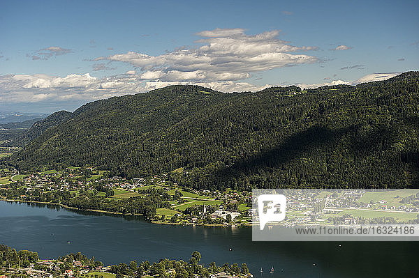 Austria  Carinthia  Lake Ossiach with Ossiach
