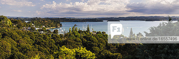 Bay of Islands von Russell aus gesehen  Region Northland  Nordinsel  Neuseeland