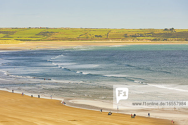Tramore  County Waterford  Republic of Ireland. Eire. Tramore strand  or beach.