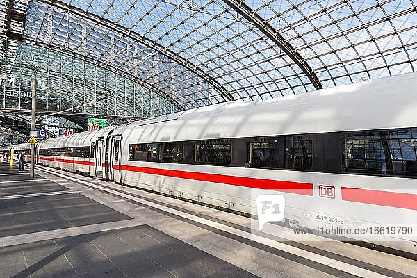 ICE 4 train at Berlin central railway station Hbf Berlin Germany Europe