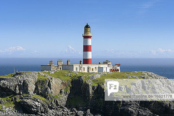 UK  Scotland  Eilean Glas Lighthouse on Scalpay island