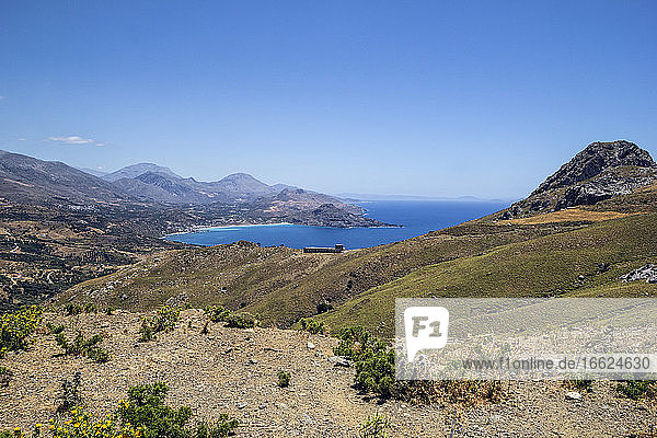 Beautiful landscape scenery at Plakias  Crete  Greece