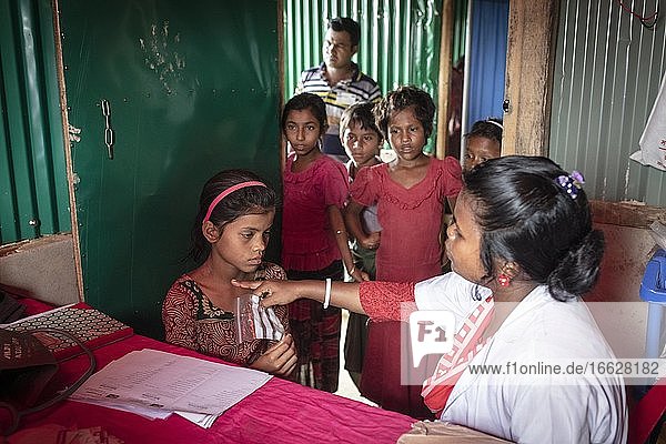 Hospital camp for Rohingya refugees from Myanmar Kutupalong Cox Bazar Bangladesh Asia