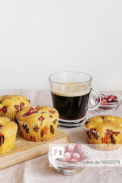 Turmeric and cranberry muffins