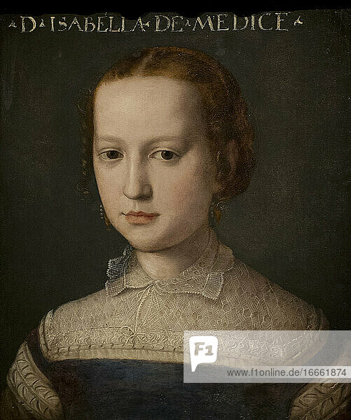 Isabella de Medici (1542-1576). Tochter von Cosimo I. de Medici. Porträt von Agnolo Bronzino (1503-1572). Nationalmuseum. Stockholm. Schweden.