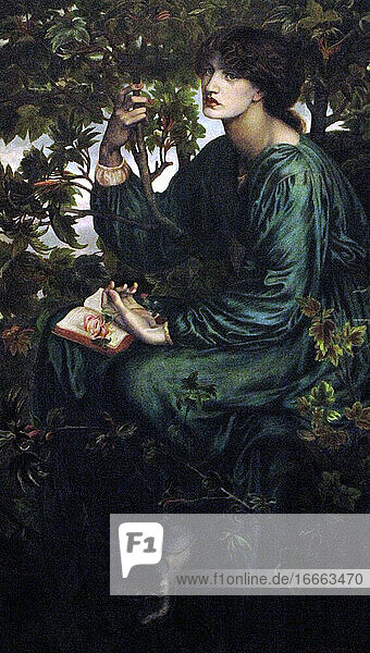 Der Tagtraum  1880 Von Dante Gabriel Rossetti (1828-1882). Englischer Dichter  Illustrator und Maler. Victoria und Albert Museum. London. England. Vereinigtes Königreich.
