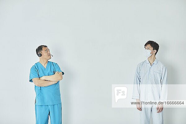 Japanese doctor and patient