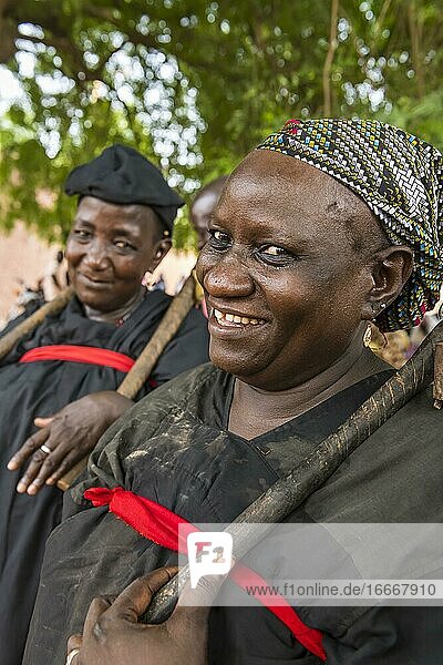 Woman at a Voodoo ceremony in Dogondoutchi  Niger  Africa