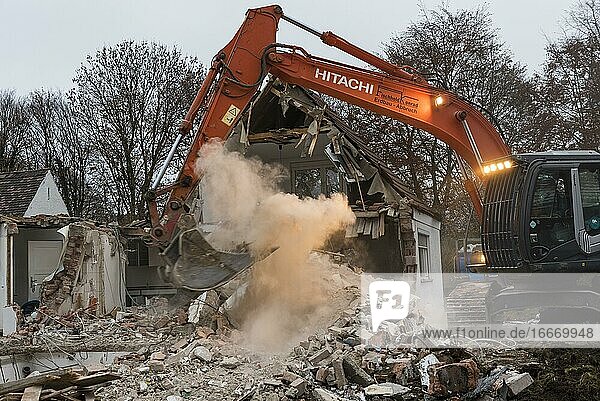 House demolition Munich Bavaria Germany Europe