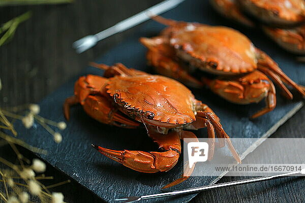 photos of steamed crabs food