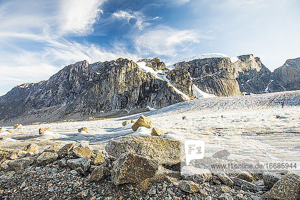 Mountain landscape in Auyuittuq National Park