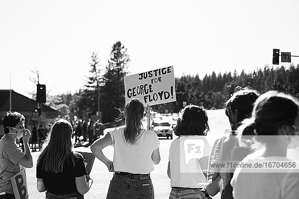 Peaceful Demonstrations in Rural Grass Valley  California Protest