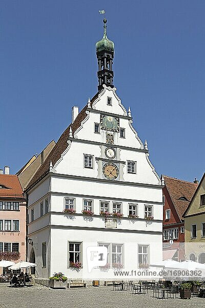Ratstrinkstube  Marktplatz  Altstadt  Rothenburg ob der Tauber  Mittelfranken  Bayern  Deutschland  Europa