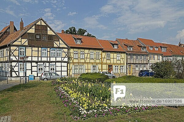 Fachwerkhäuser  Word Gasse  Quedlinburg  UNESCO Weltkulturerbe  Sachsen-Anhalt  Deutschland  Europa