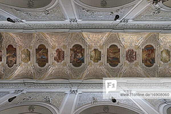 Gewölbe der Kirche Unsere Lieben Frau oder Obere Pfarre  14. Jhd  Innen barockisiert 1711  Bamberg  Oberfranken  Bayern  Deutschland  Europa