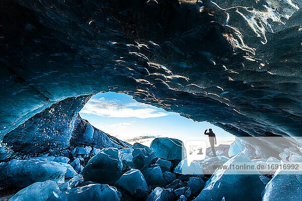 Gletschereishöhle  Svinafellsjokull-Gletscher  Skaftafell-Nationalpark  Island