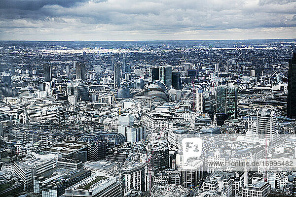 Vereinigtes Königreich  London  Financial District  Luftaufnahme