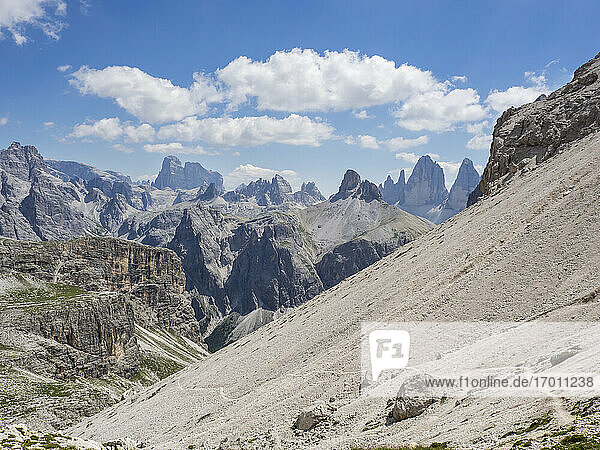 Scenic view of Sexten Dolomites