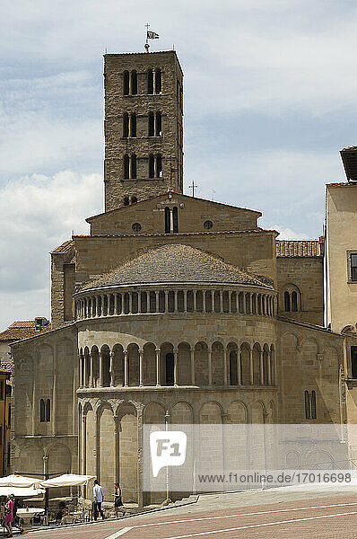 Italy  Tuscany  Arezzo  church Pieve di Santa Maria  in Romanesque apse of the 12th century