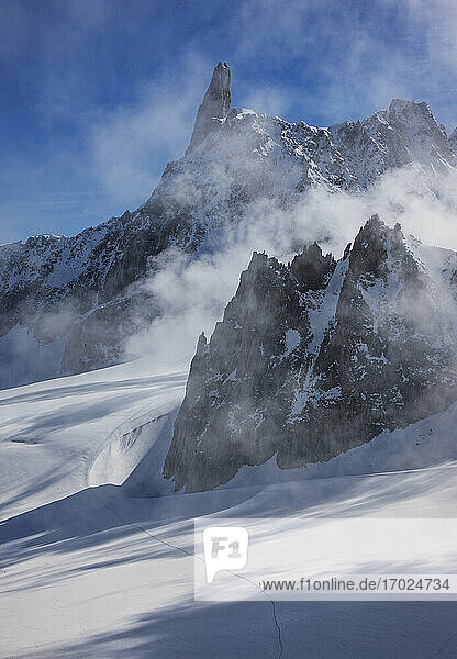 France  Haute-Savoie  Chamonix  Mont Blanc  Glacier in Mont Blanc Massif