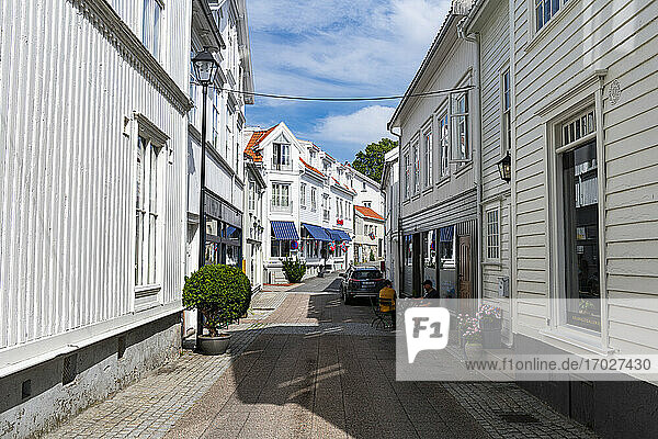 Historic Ibsen town Grimstad  Agder County  Norway  Scandinavia  Europe
