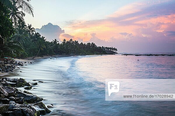 Sunrise at Mirissa Beach  South Coast of Sri Lanka  Asia