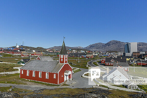 Die lutherische Kathedrale in Nuuk (Godthab)  der Hauptstadt und größten Stadt in Grönland  Polarregionen