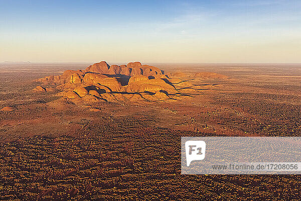 Australia  Northern Territory  Aerial view of Kata Tjuta rock formation