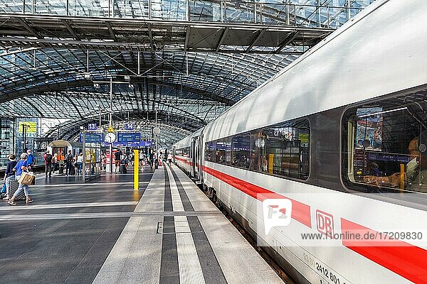 ICE 4 train at the main station Hbf in Berlin  Germany  Europe
