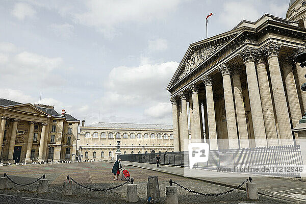 Das Pantheon in Paris  Frankreich  während der Abriegelung