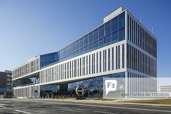 Neubau der Unternehmenszentrale des Kunststoffkonzern Covestro  Chempark  Leverkusen  Nordrhein-Westfalen  Deutschland  Europa