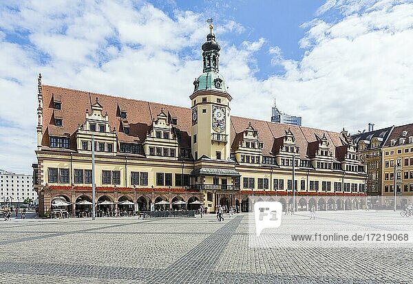 Old City Hall  Market Square  Leipzig  Saxony  Germany  Europe
