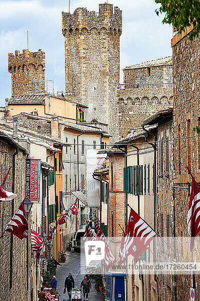 Medieval town of Montalcino  Tuscany  Italy  Europe