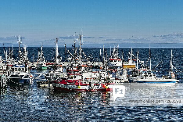 Little fishing boats  Nordkapp  Norway  Europe