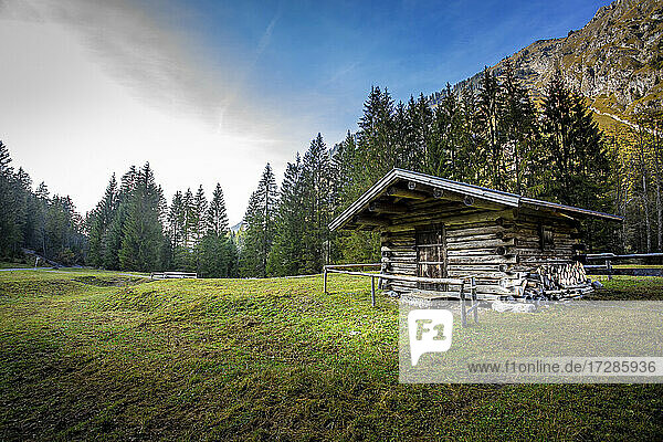 Secluded hut in Oybachtal valley