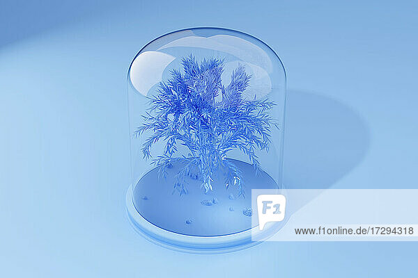 Digital erzeugtes Bild eines Baumes in einem Gefäß